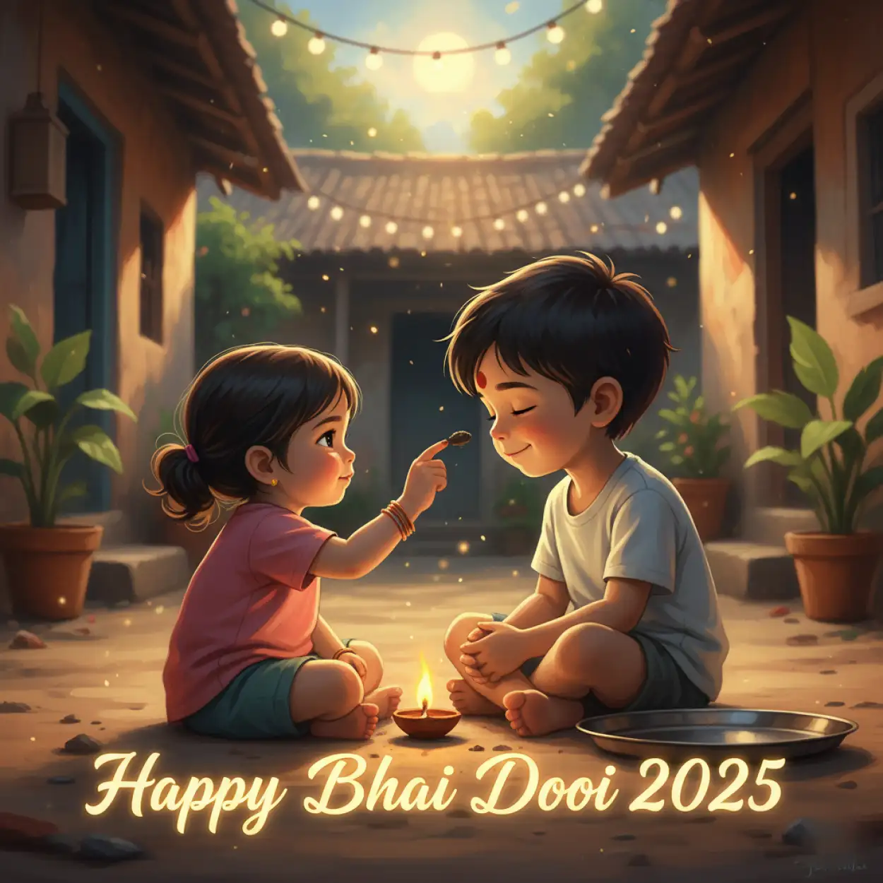 Free Download Simple Happy Bhai Dooj 2025 Wishes Messages - High Quality Happy Bhai Dooj 2025 Wishes Background