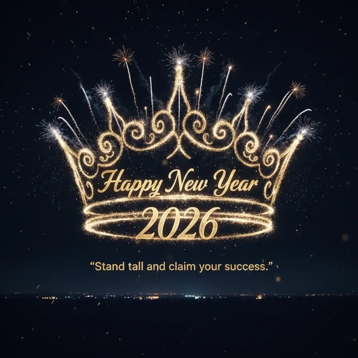 Free Download Simple Happy New Year 2026 Wishes With Quote - High Quality Happy New Year 2026 Wishes With Quote Image