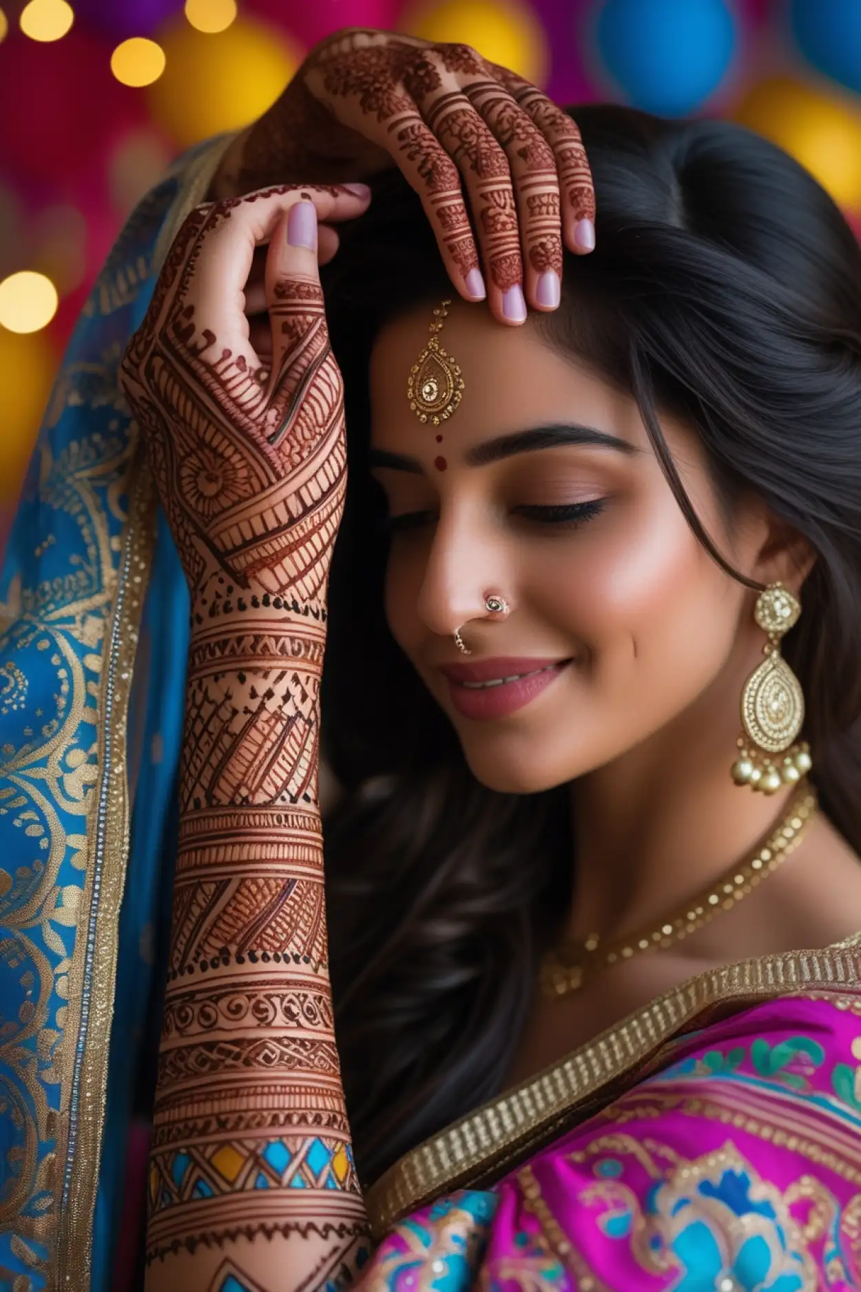 Free Download Simple Teej Mehndi Design For Front Hand - High Quality Teej Mehndi Design Background
