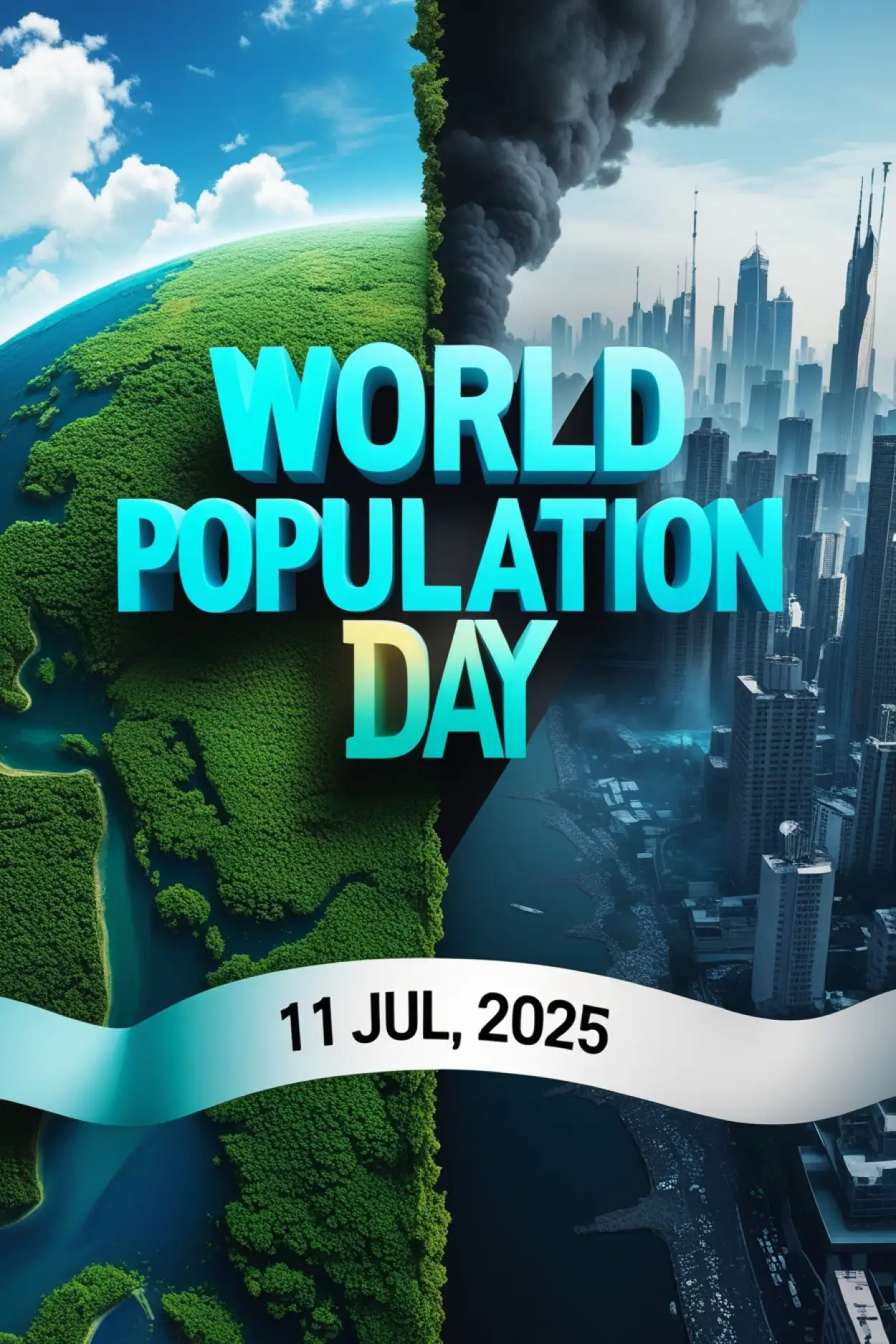 Free Download Simple World Population Day Drawing - High Quality World Population Day Background