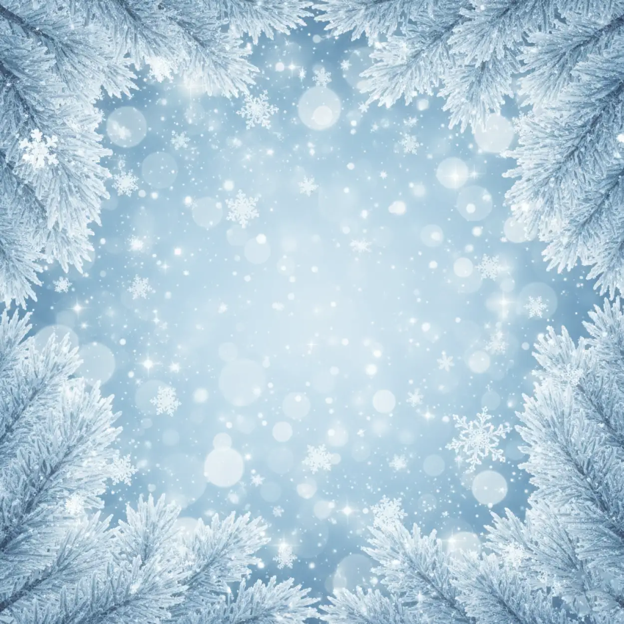 Free Download Snowy Merry Christmas Background With Pine Trees - High Quality Merry Christmas Background Background