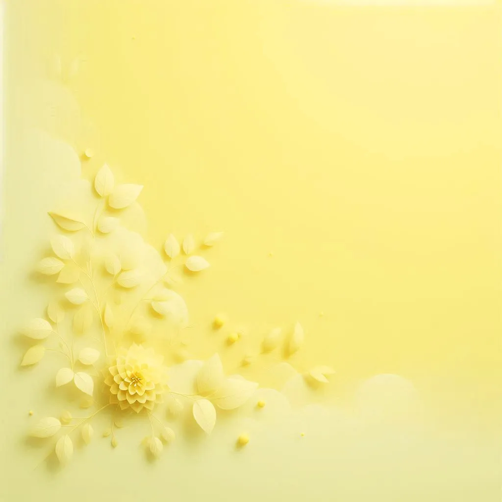 Free Download Soft Yellow Background With Flower Patterns - High Quality Light Yellow Background