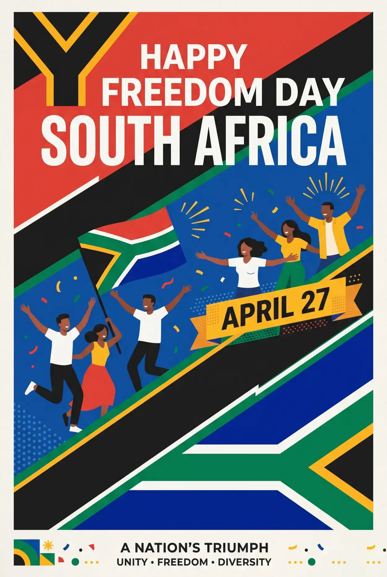 Free Download South Africa Freedom Day 2026 Poster Slogans Quotes - High Quality Happy Freedom Day South Africa Wishes 2026 Image
