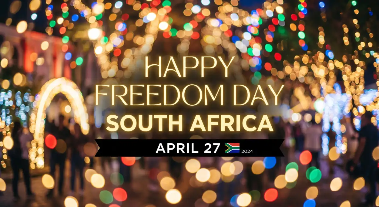 Free Download South Africa Freedom Day Captions Typography Images 2026 - High Quality Happy Freedom Day South Africa Wishes 2026 Image