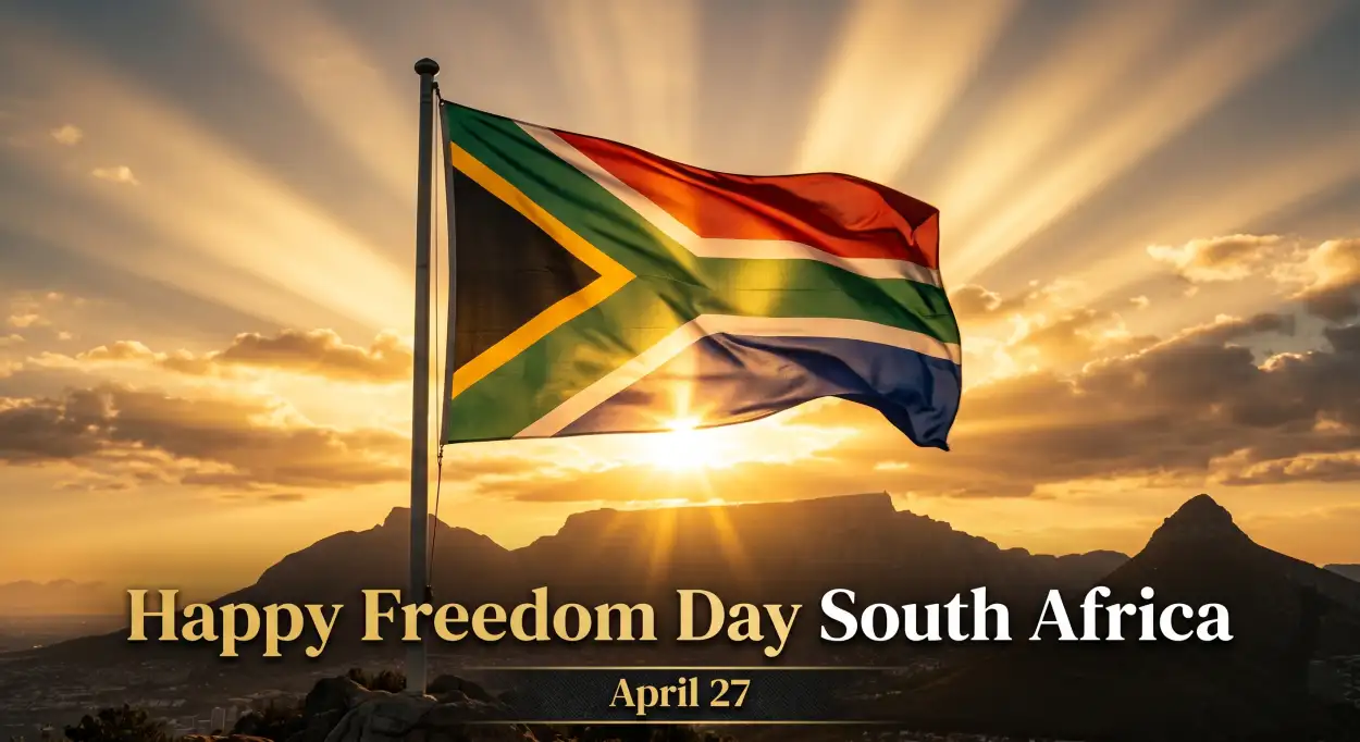 Free Download South Africa Freedom Day Wishes Quotes Banner Images 2026 - High Quality Happy Freedom Day South Africa Wishes 2026 Image
