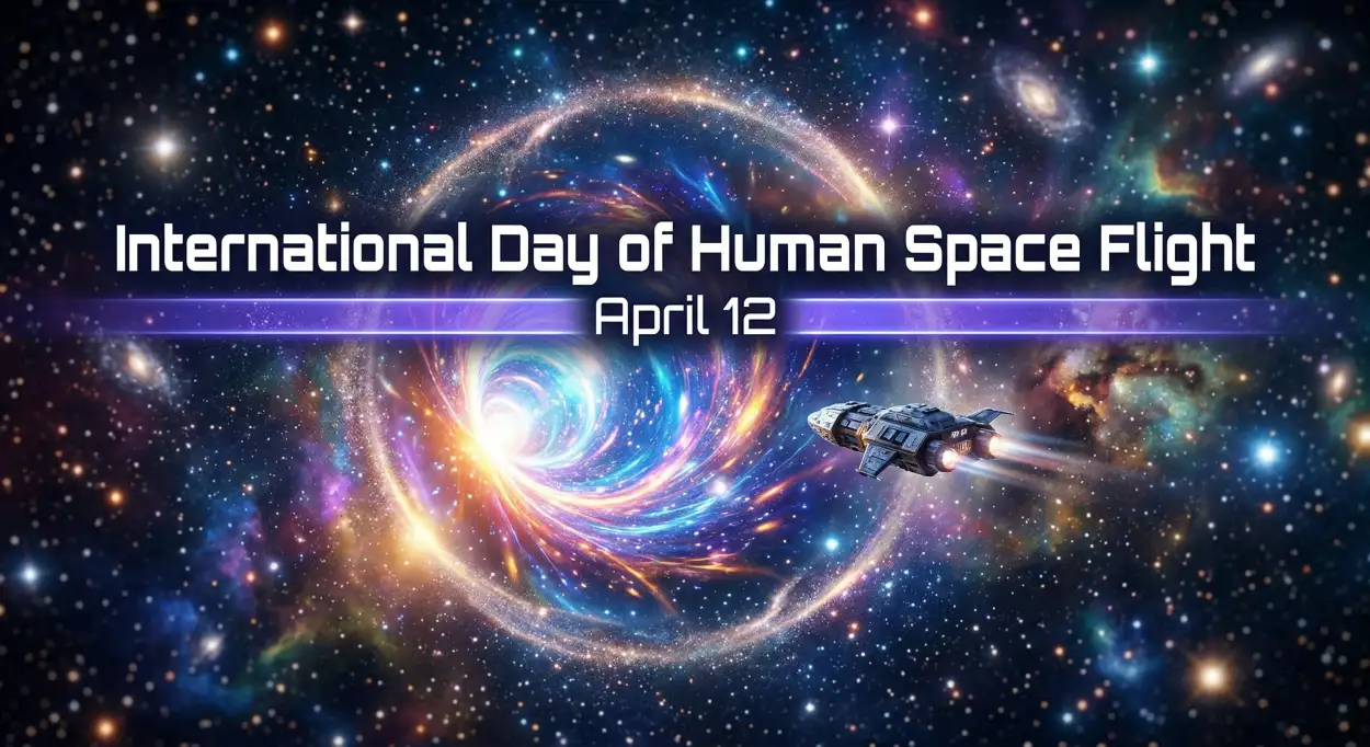 Free Download Space Day Quotes In Hindi - High Quality International Day Of Human Space Flight 2026 Image