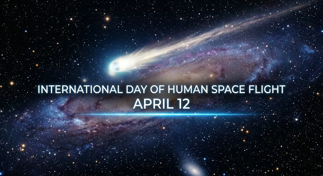 Free Download Space Day Trending Hashtags 2026 - High Quality International Day Of Human Space Flight 2026 Image