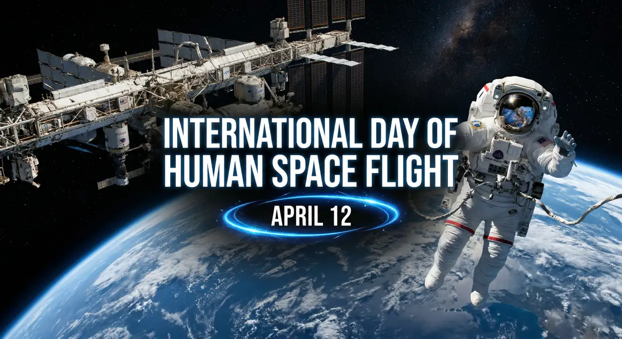 Free Download Space Flight Day 2026 Greetings Images - High Quality International Day Of Human Space Flight 2026 Image
