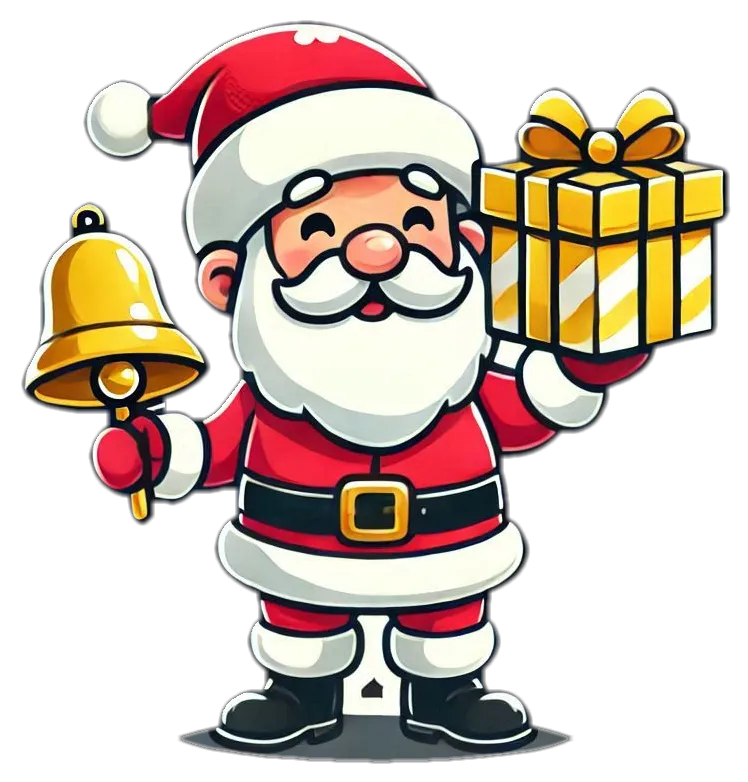 Free Download Sparkling Santa Claus Png Free - High Quality Santa Claus Png PNG Image