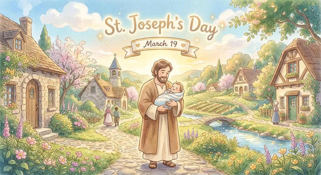 Free Download St Joseph Day Drawing Ideas For Kids - High Quality St Josephs Day 2026 Date And Significance Image