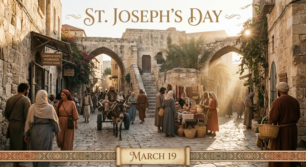 Free Download St Josephs Day Creative Post Templates - High Quality St Josephs Day 2026 Date And Significance Image