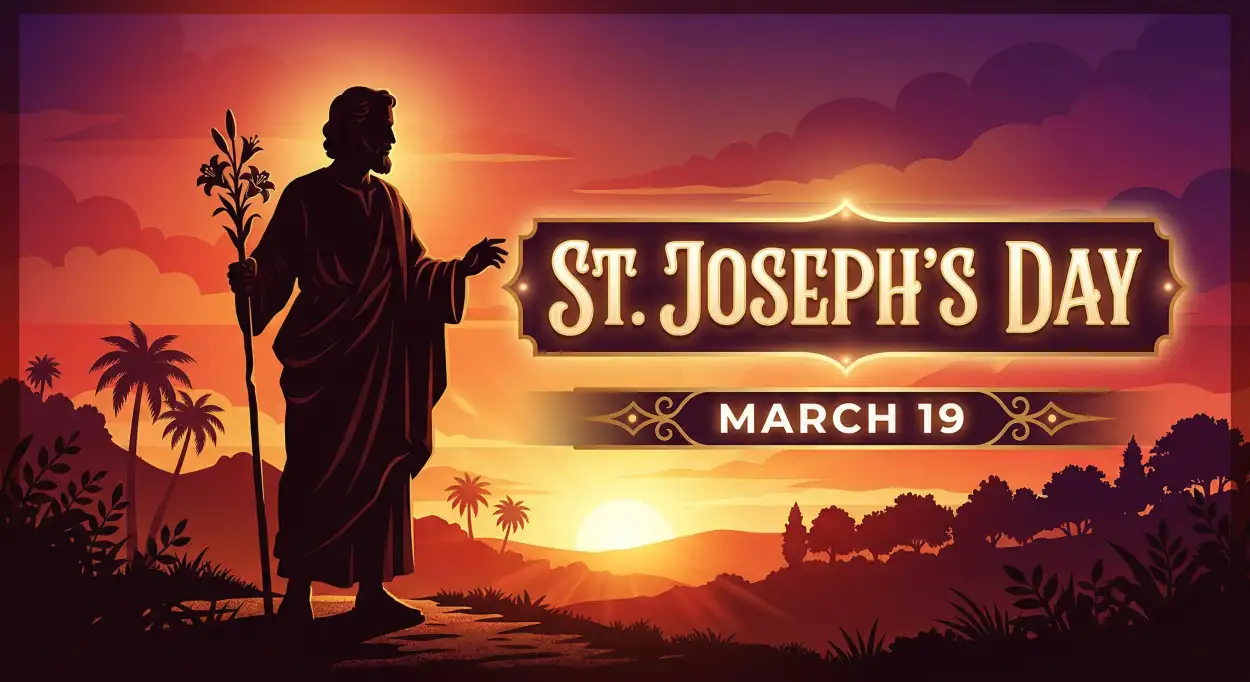 Free Download St Josephs Day Flyer Template Psd Free - High Quality St Josephs Day 2026 Date And Significance Image