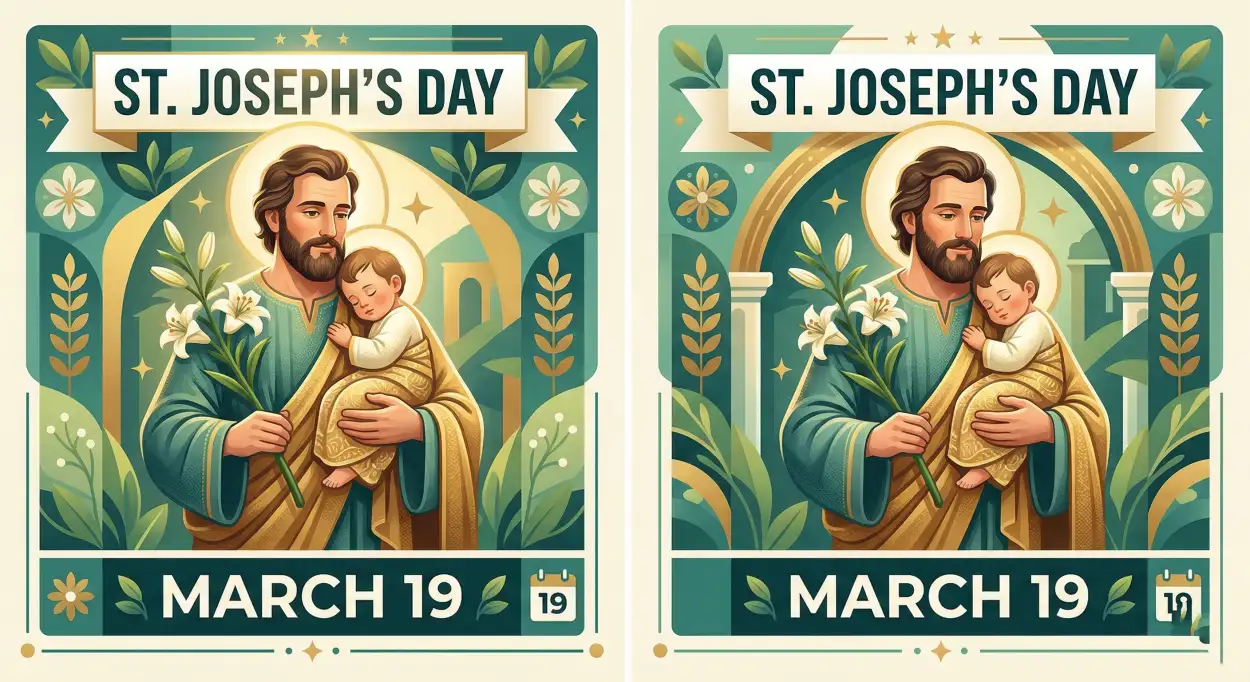 Free Download St Josephs Day Post Design Ideas Free - High Quality St Josephs Day 2026 Date And Significance Image