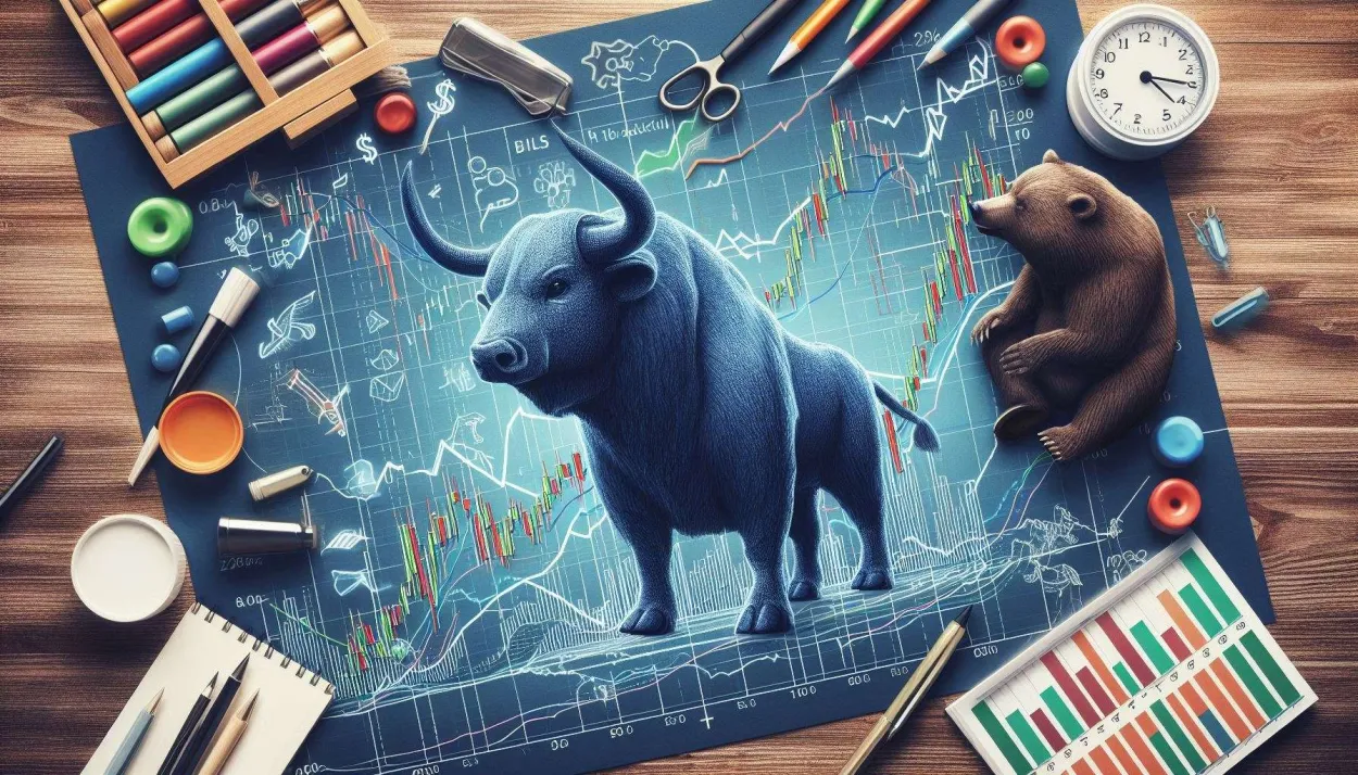 Stock Market Bull And Bear Trend Illustration - Royalty Free Stock Market Image | Pngmagic Free Download Stock Market Bull And Bear Trend Illustration - High Quality Stock Market Background