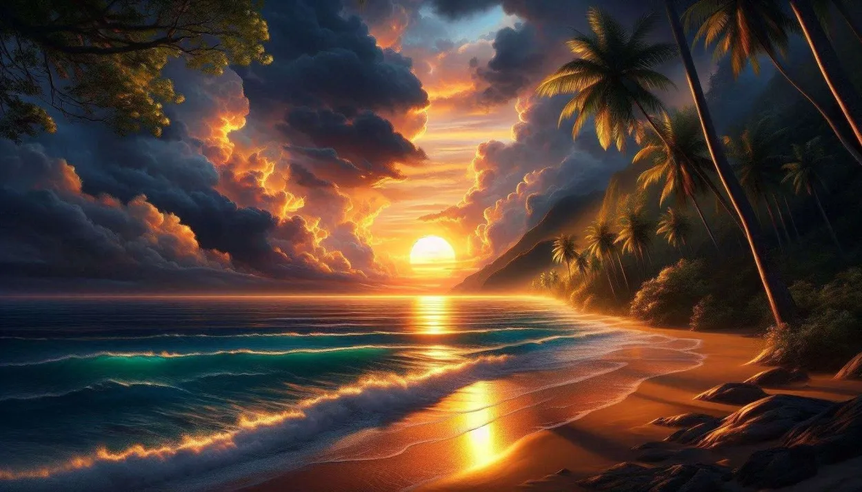 Free Download Stunning Hd Beach And Sunset Nature Images For Wallpapers - High Quality Nature Images Hd Background