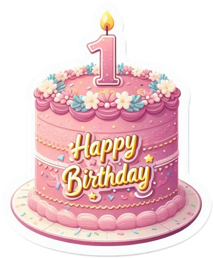 Stylish 1st Birthday Cake Png Graphics - Royalty Free 1st Birthday Cake Png Image | Pngmagic Free Download Stylish 1st Birthday Cake Png Graphics - High Quality 1st Birthday Cake Png PNG Image