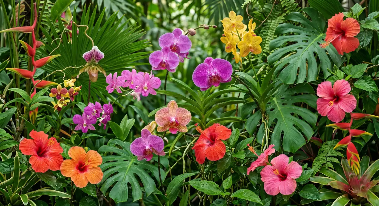 Free Download Summer Background With Colorful Floral Tropical Art - High Quality Summer Background Background Image