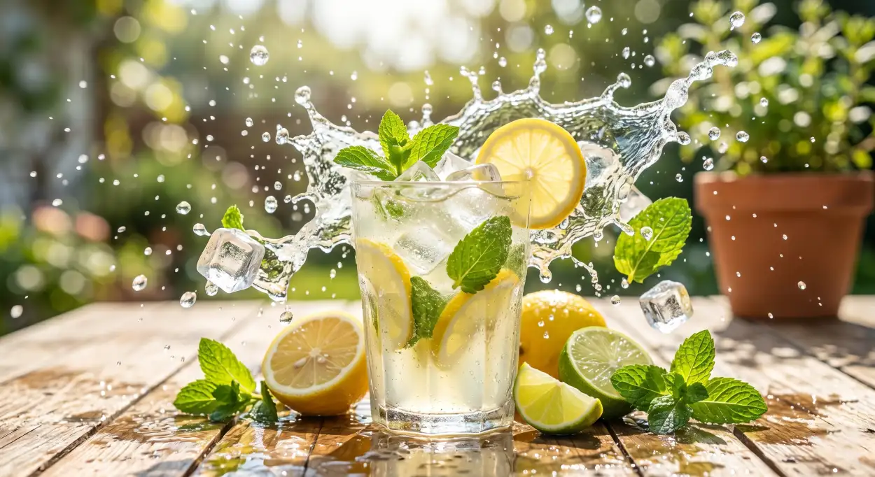 Free Download Summer Background With Sunglasses And Cold Drinks - High Quality Summer Background Background Image