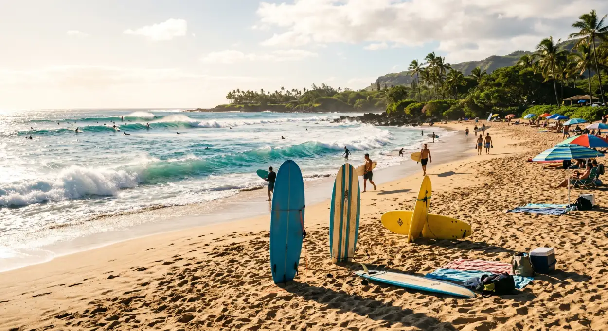 Free Download Summer Background With Surfing And Ocean Adventure - High Quality Summer Background Background Image
