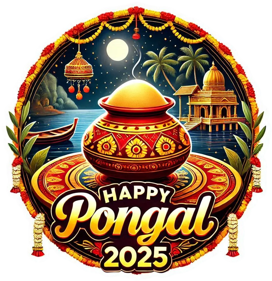 Sun And Pongal 2025 Png Design - Royalty Free Happy Pongal 2025 Png Image | Pngmagic Free Download Sun And Pongal 2025 Png Design - High Quality Happy Pongal 2025 Png PNG Image