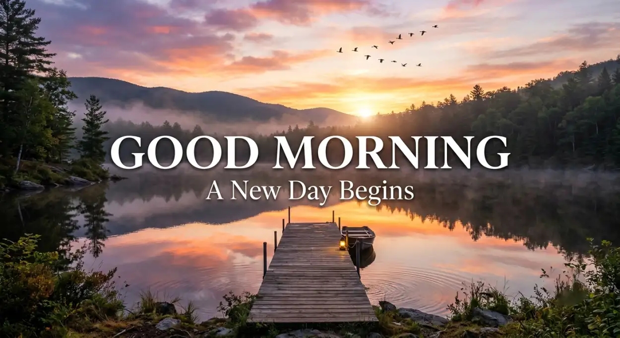 Free Download Sunrise Wallpaper With Good Morning Text - High Quality Good Morning Sunrise Image