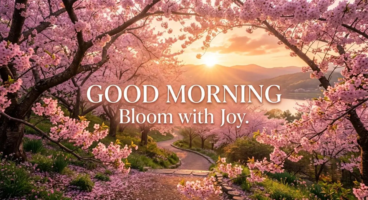 Free Download Sunrise Wishes With Flowers - High Quality Good Morning Sunrise Image
