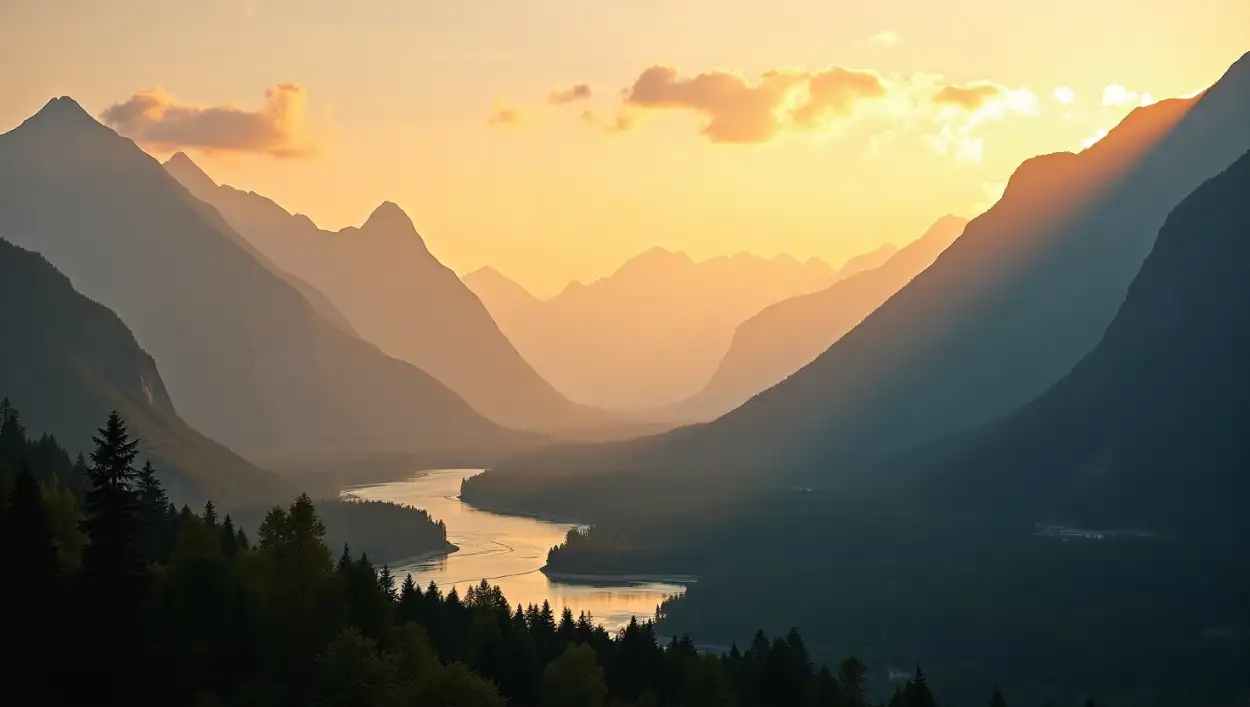 Sunset View Valley Nature Background - Royalty Free Valley Nature Background Image | Pngmagic Free Download Sunset View Valley Nature Background - High Quality Valley Nature Background Background