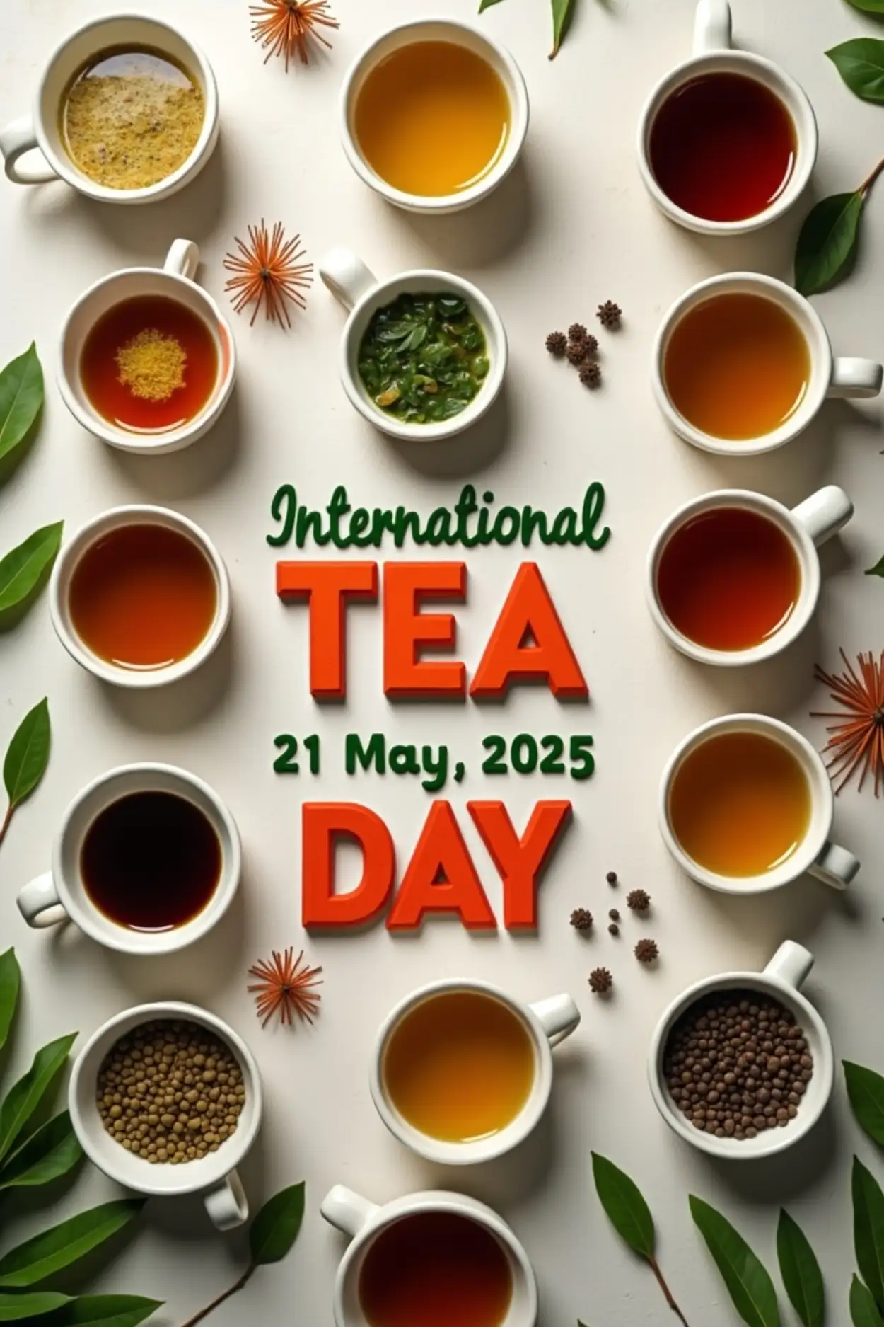 Free Download Tea Art Image For Global Tea Celebration - High Quality International Tea Day Background