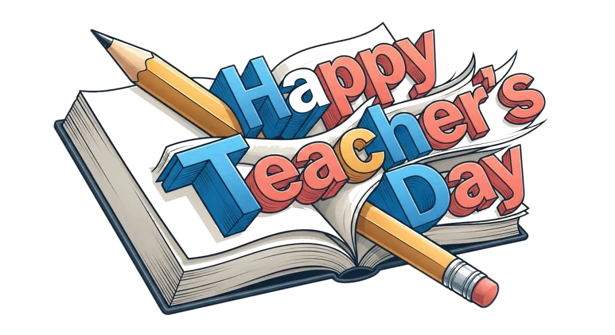 Free Download Teachers Day Books And Pencil Png - High Quality Teachers Day Png Transparent PNG