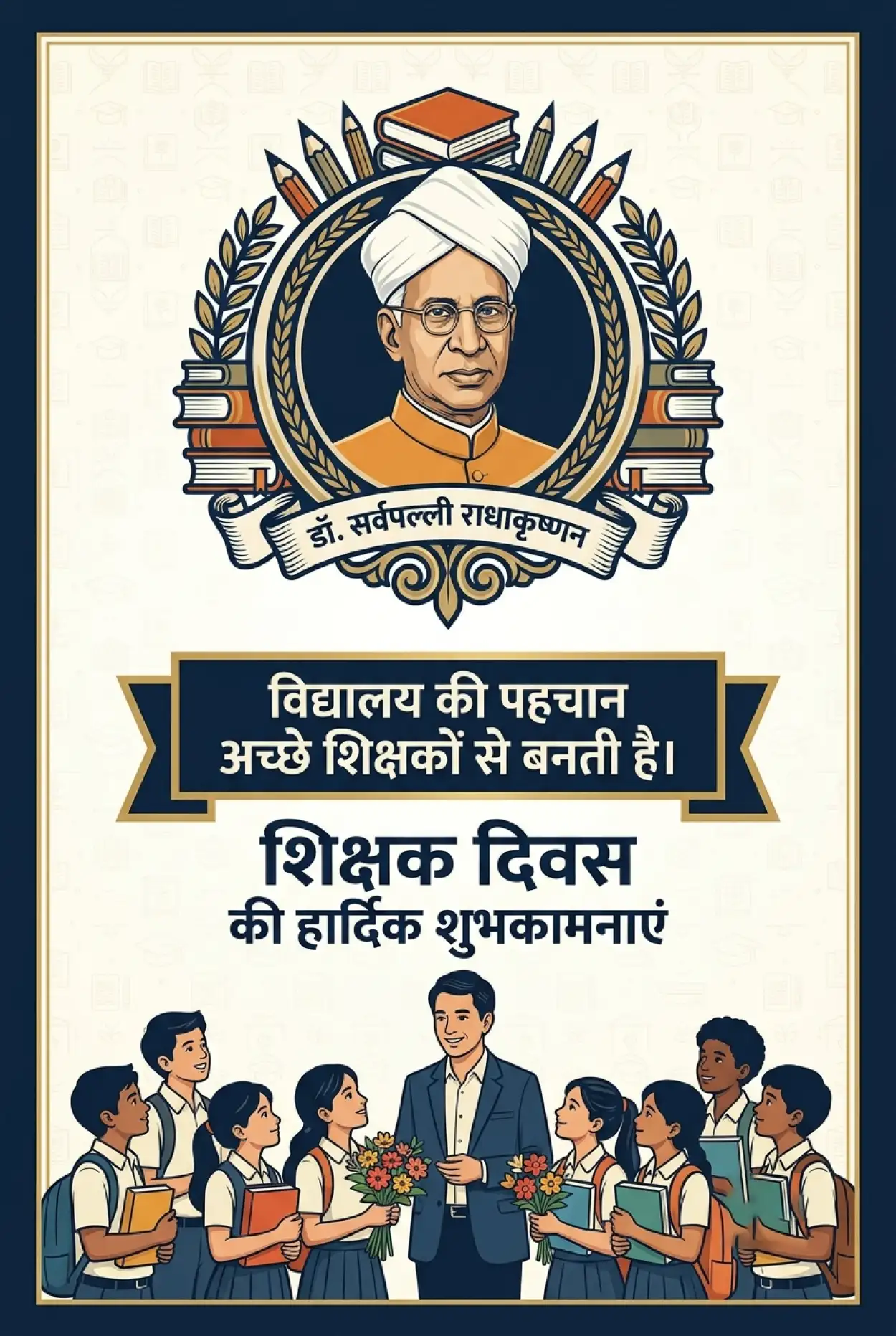 Free Download Teachers Day Greetings In Hindi For Facebook - High Quality Teachers Day Wishes In Hindi Image