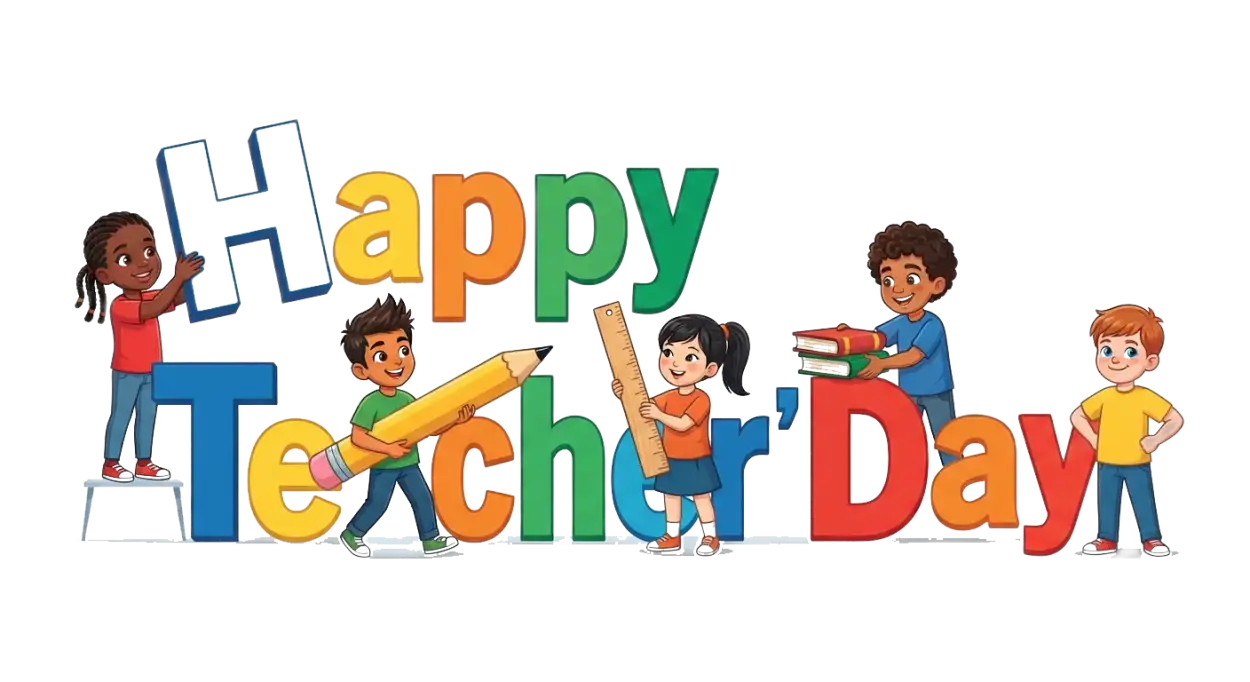 Free Download Teachers Day Students Illustration Png - High Quality Teachers Day Png Transparent PNG