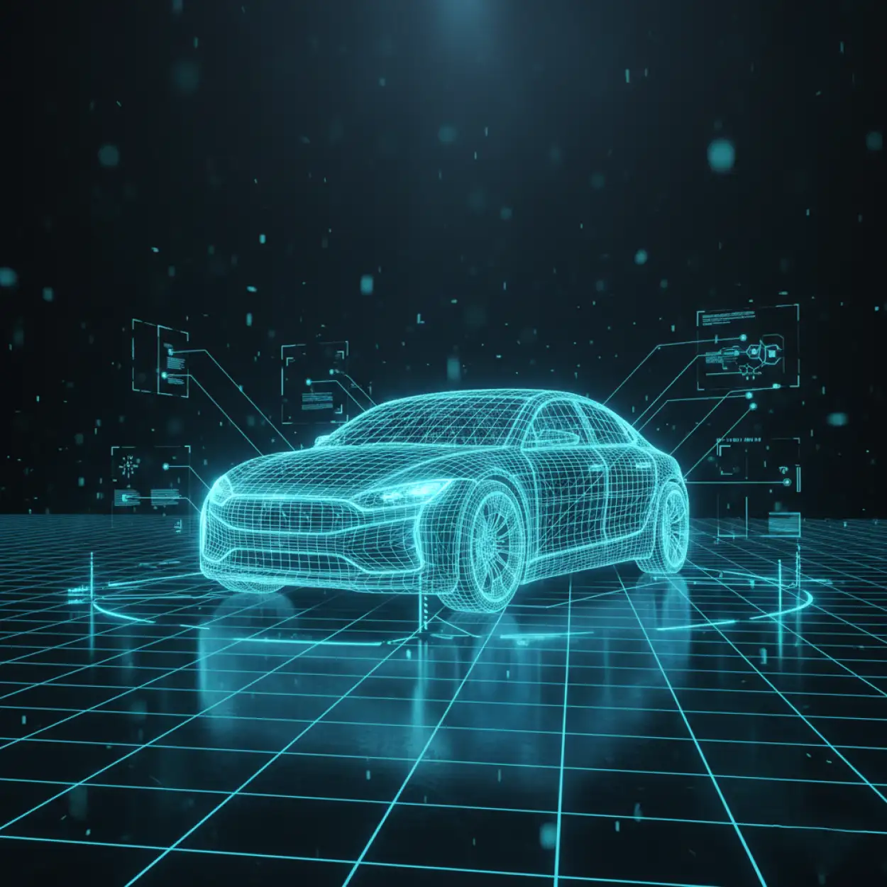 Free Download Technology Background With Hologram Effect - High Quality Tech Background Background