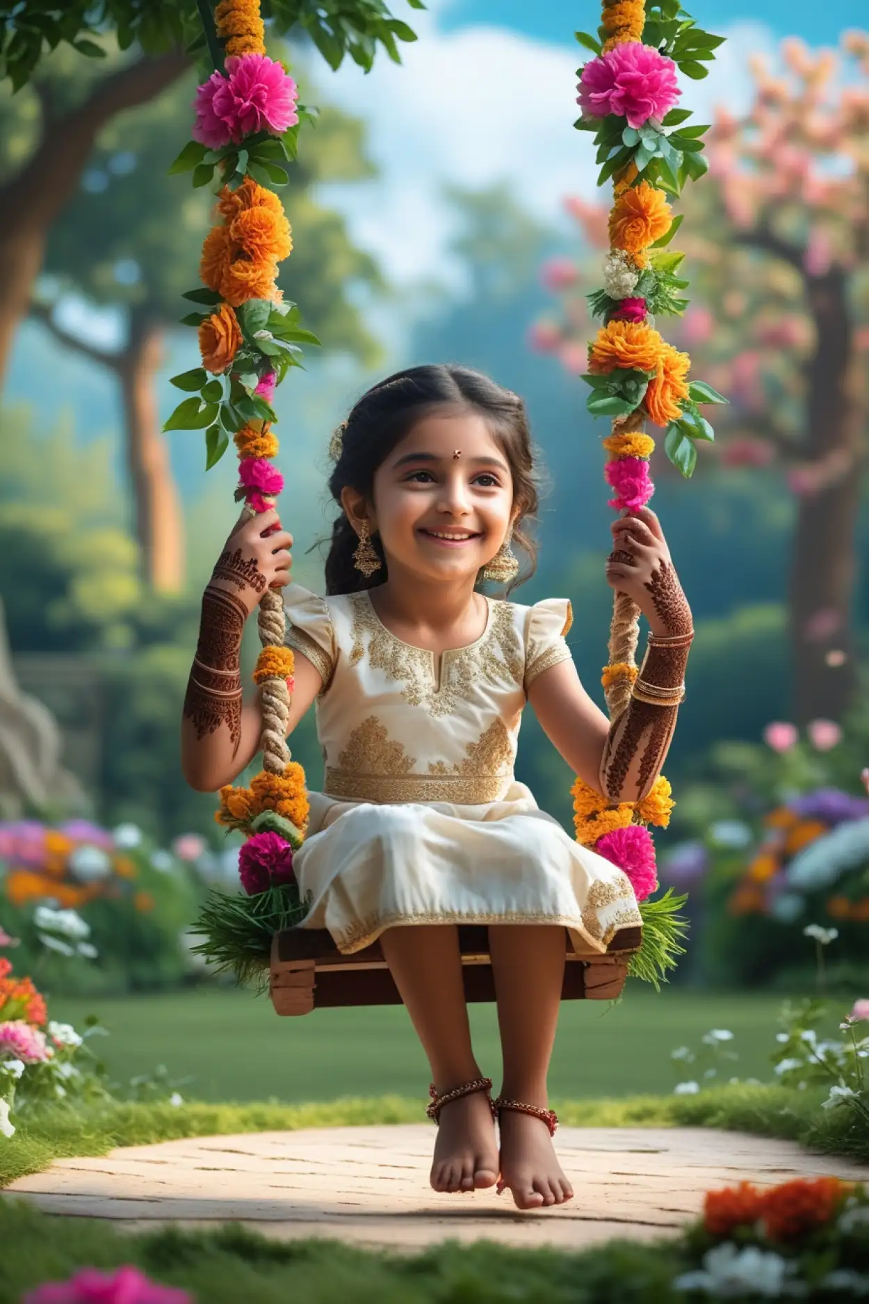Free Download Teej Mehndi Design For Kids - High Quality Teej Mehndi Design Background