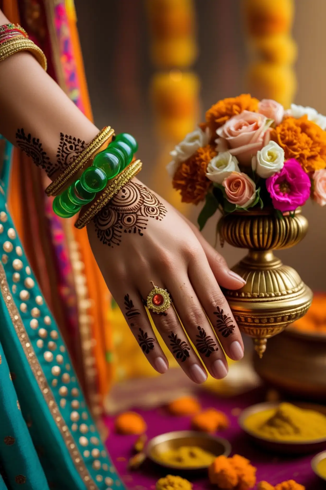 Free Download Teej Mehndi With Lord Shiva And Parvati Image - High Quality Hariyali Teej Mehndi Design Background