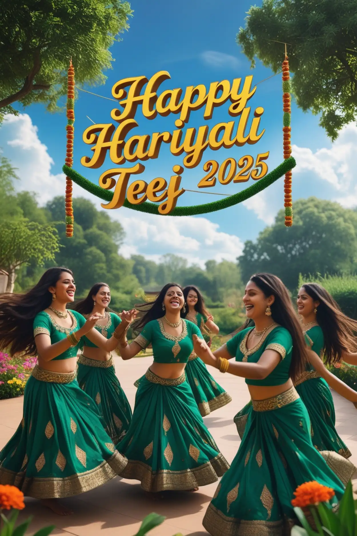 Teej Vart Wishtes For Instagram - Royalty Free Happy Hariyali Teej Wishes 2025 Image | Pngmagic Free Download Teej Vart Wishtes For Instagram - High Quality Happy Hariyali Teej Wishes 2025 Background