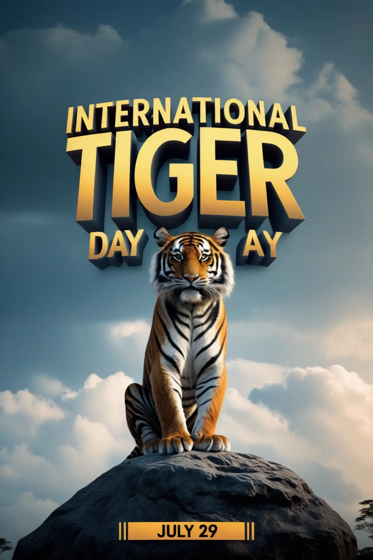 Free Download Tiger Banner With Environment Message - High Quality International Tiger Day Background