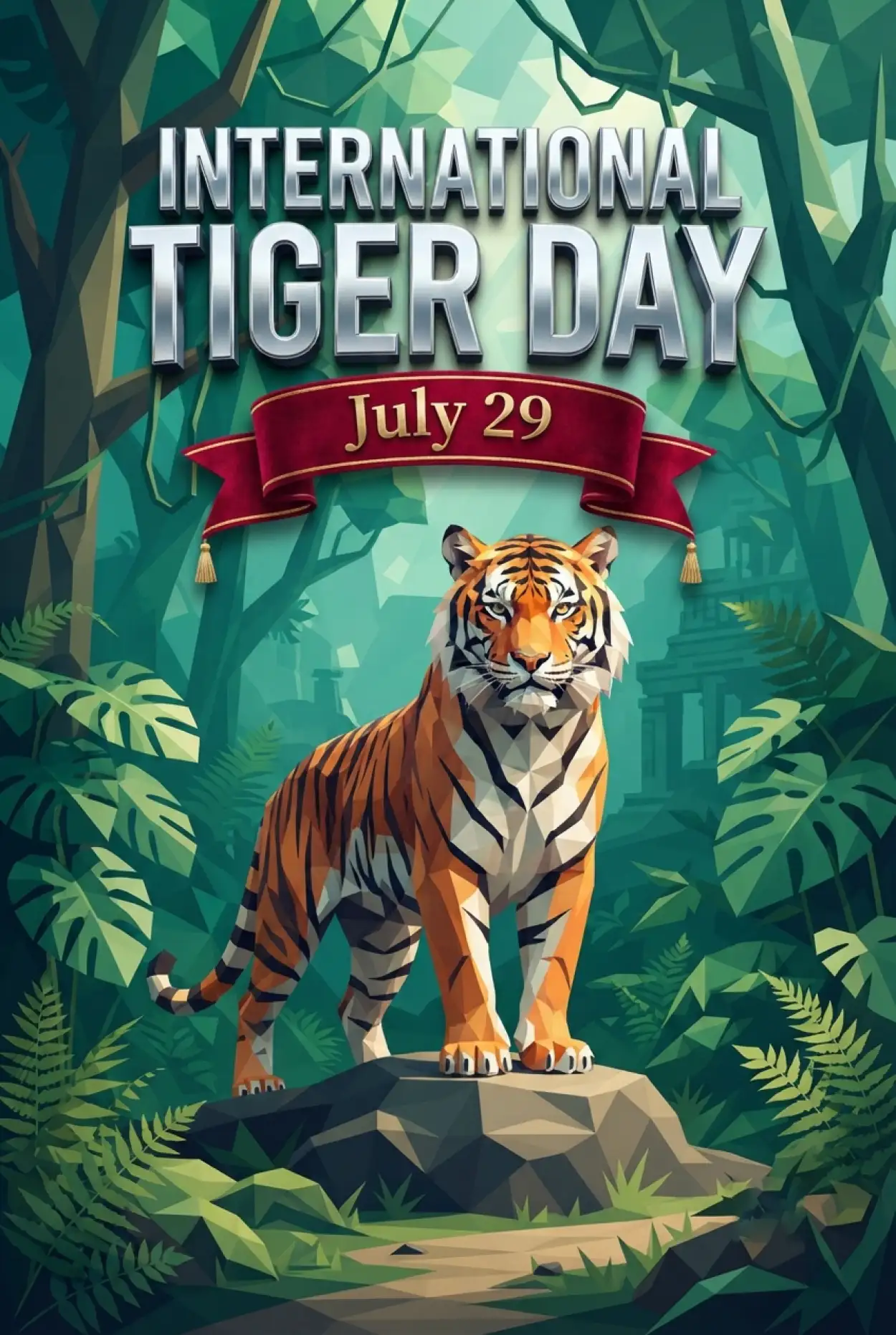 Free Download Tiger Day 2026 Conservation Infographic - High Quality International Tiger Day 2026 Image