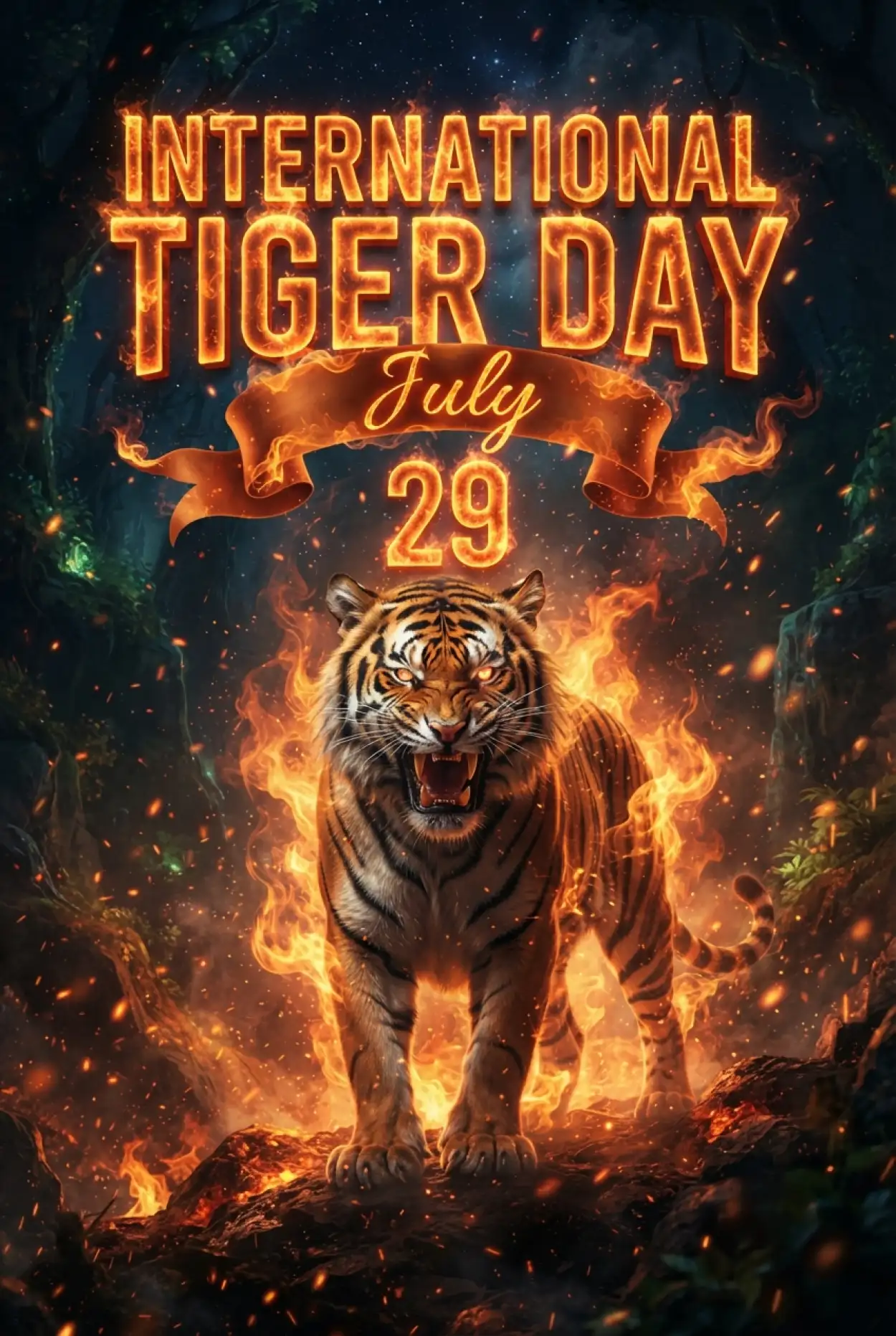Free Download Tiger Day 2026 Photo Manipulation - High Quality International Tiger Day 2026 Image