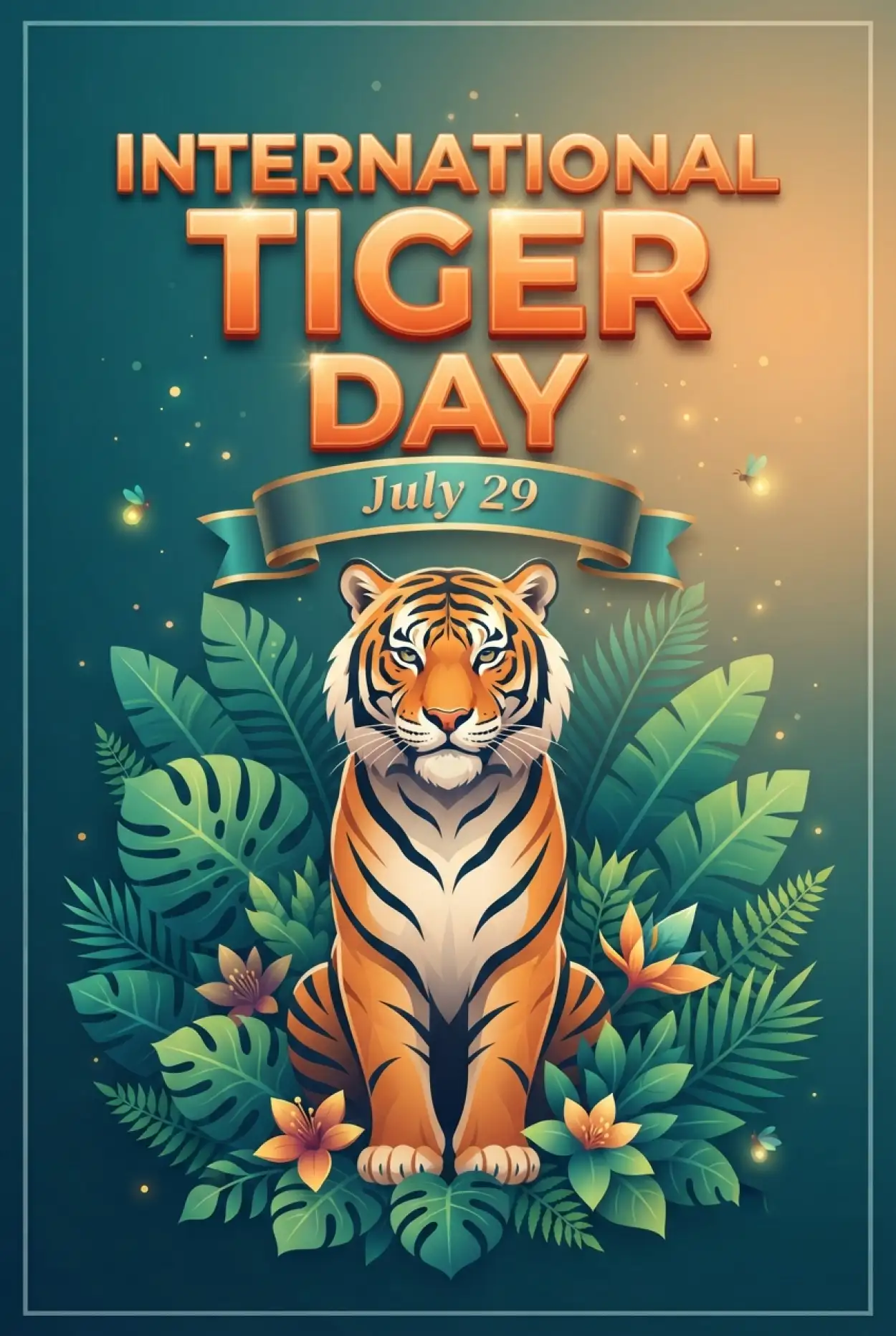Free Download Tiger Day 2026 Vector Background - High Quality International Tiger Day 2026 Background Image