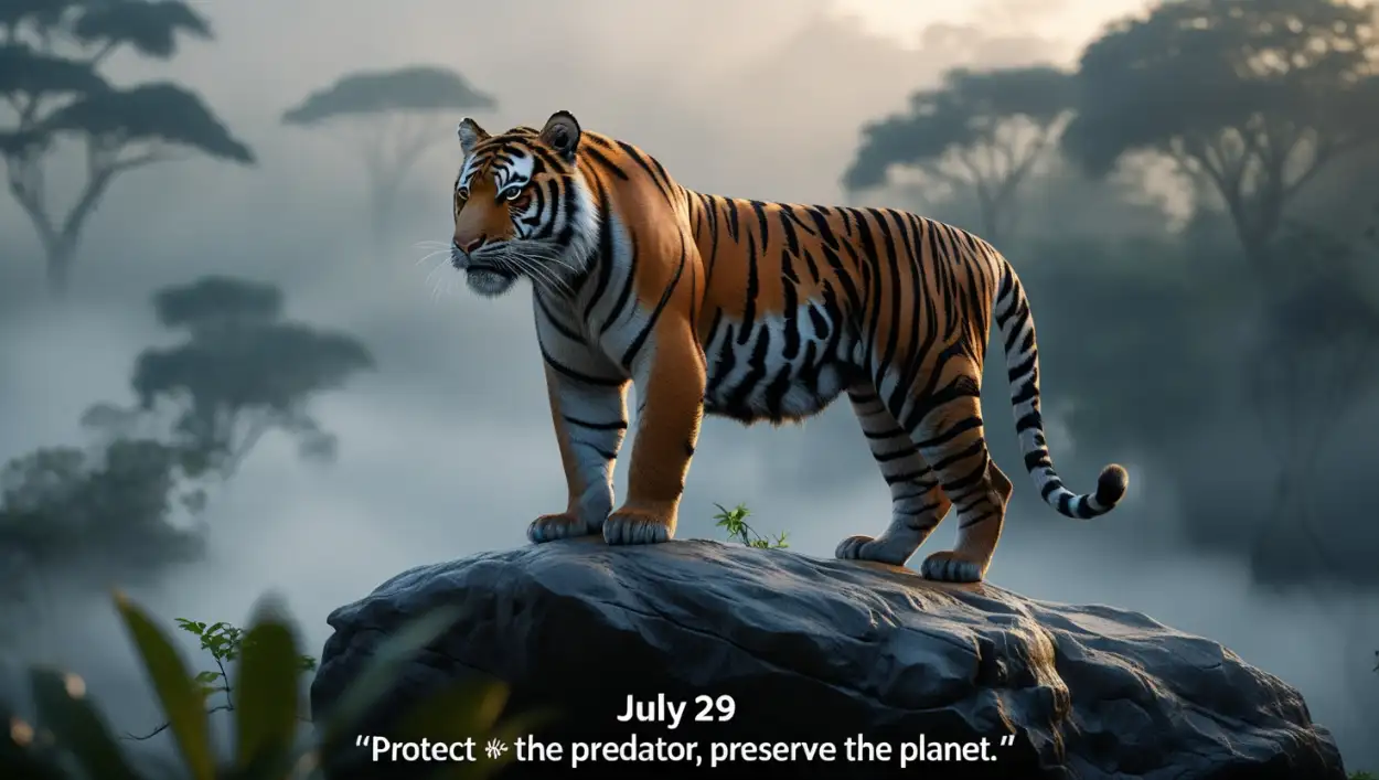 Free Download Tiger Photo For Social Media Awareness - High Quality International Tiger Day Background