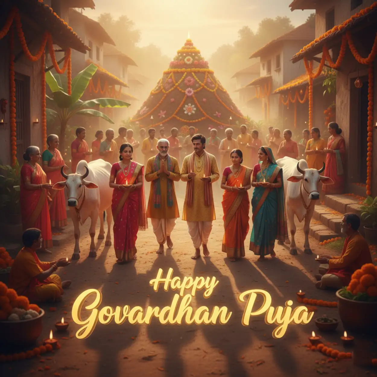 Traditional Brass Pots Filled With Water And Flowers - Royalty Free Happy Govardhan Puja 2025 Image | Pngmagic Free Download Traditional Brass Pots Filled With Water And Flowers - High Quality Happy Govardhan Puja 2025 Background