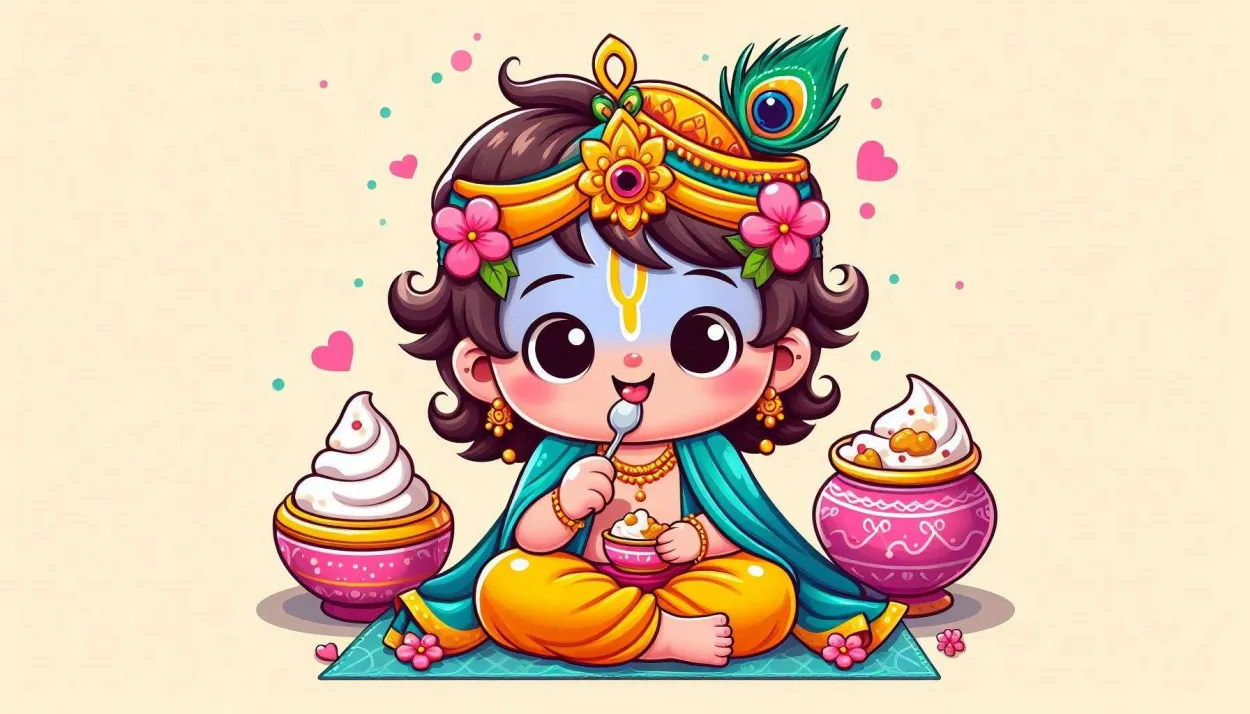Traditional Child Lord Krishna Eating Makhan Artwork - Royalty Free Child Lord Krishna Image | Pngmagic Free Download Traditional Child Lord Krishna Eating Makhan Artwork - High Quality Child Lord Krishna Background