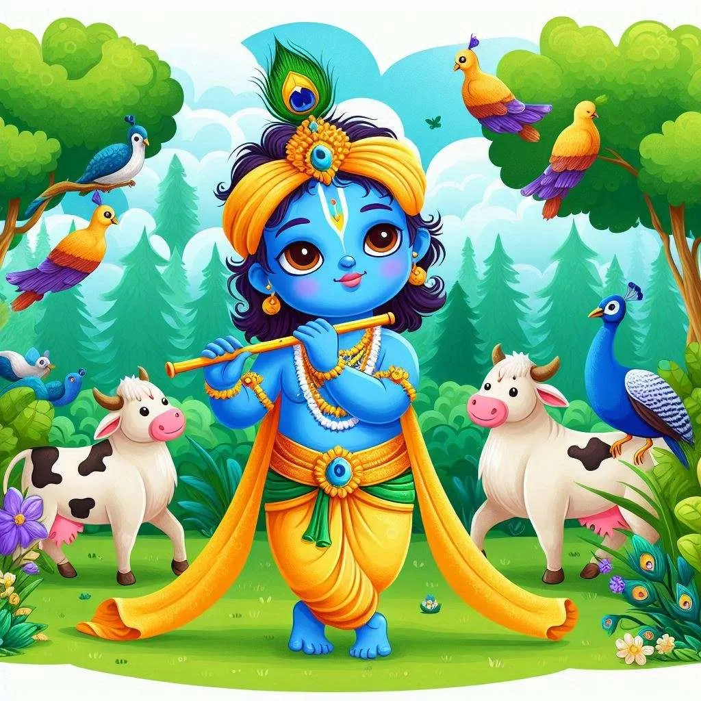 Traditional Indian Art Of Lord Krishna - Royalty Free Image | Pngmagic Free Download Traditional Indian Art Of Lord Krishna - High Quality Background