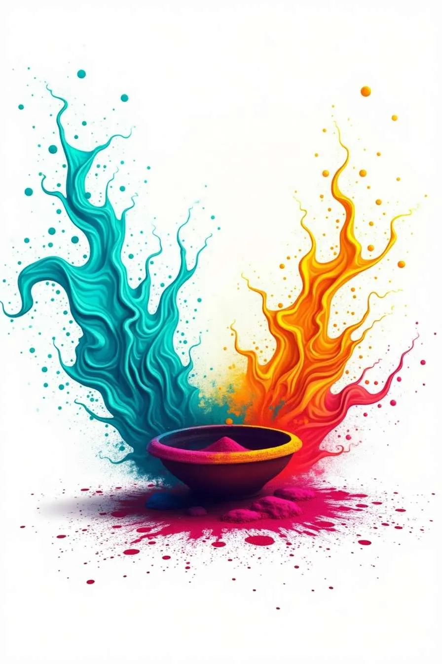 Traditional Indian Holi Backdrops With Pichkari And Colorful Gulal - Royalty Free Holi Background Image | Pngmagic Free Download Traditional Indian Holi Backdrops With Pichkari And Colorful Gulal - High Quality Holi Background Background