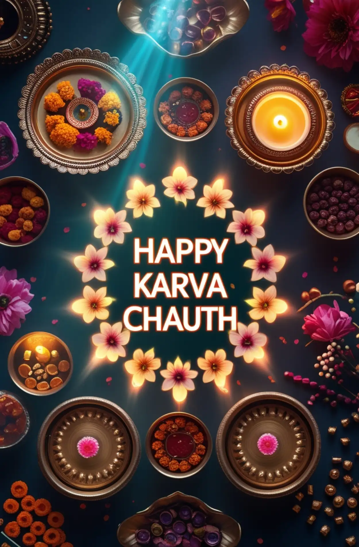 Free Download Traditional Indian Karva Chauth Image For Instagram - High Quality Happy Karva Chauth Image