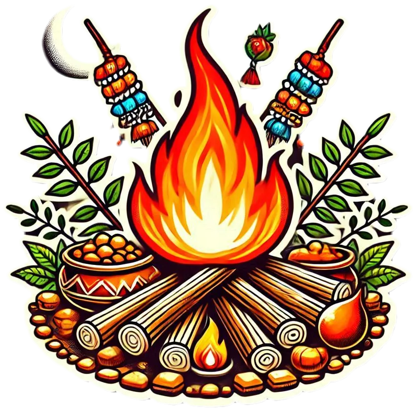 Free Download Traditional Lohri Bonfire Png For Cultural Blogs - High Quality Lohri Bonfire Png PNG Image