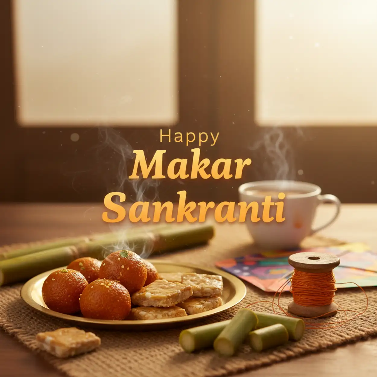 Free Download Traditional Makar Sankranti Greetings 2026 - High Quality Happy Makar Sankranti Greetings 2026 Background