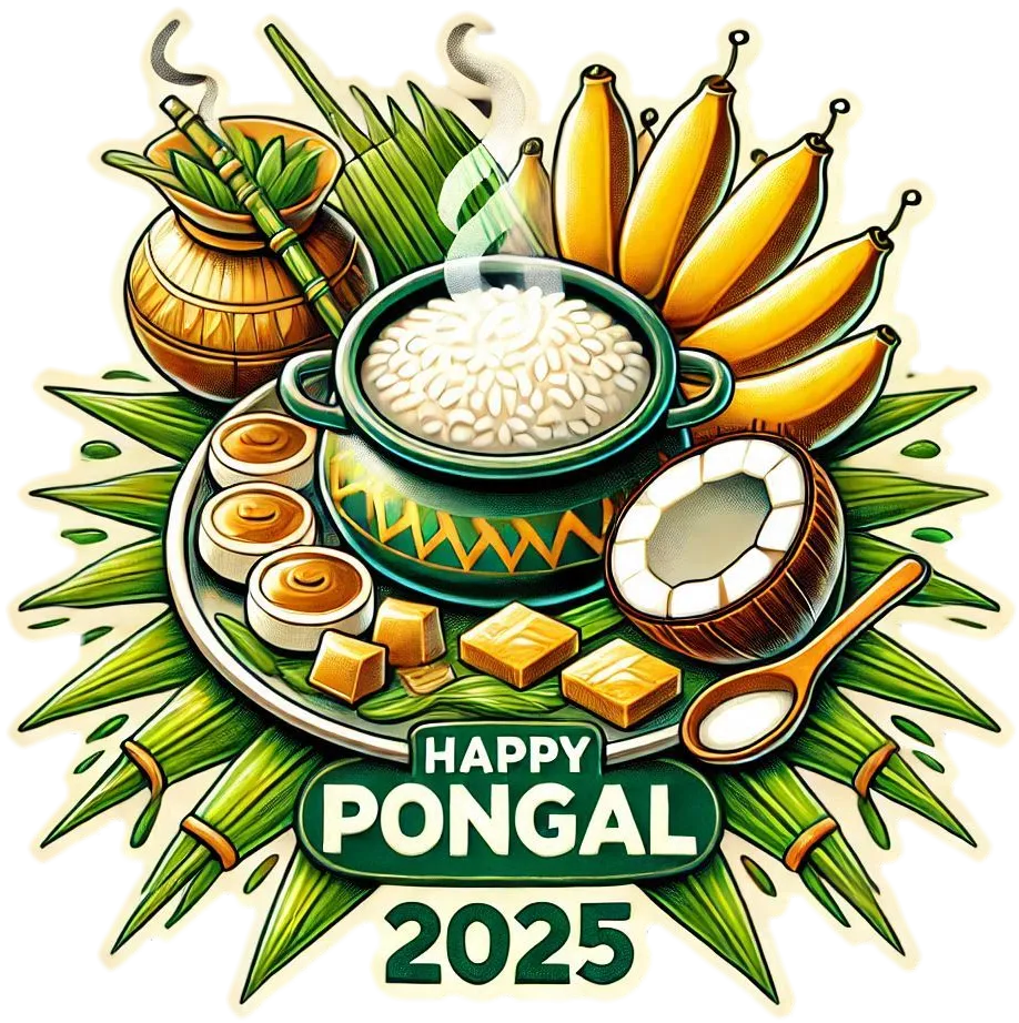 Free Download Traditional Pongal Wishes Png For Festival Cards - High Quality Happy Pongal Holiday And Wishes PNG PNG Image