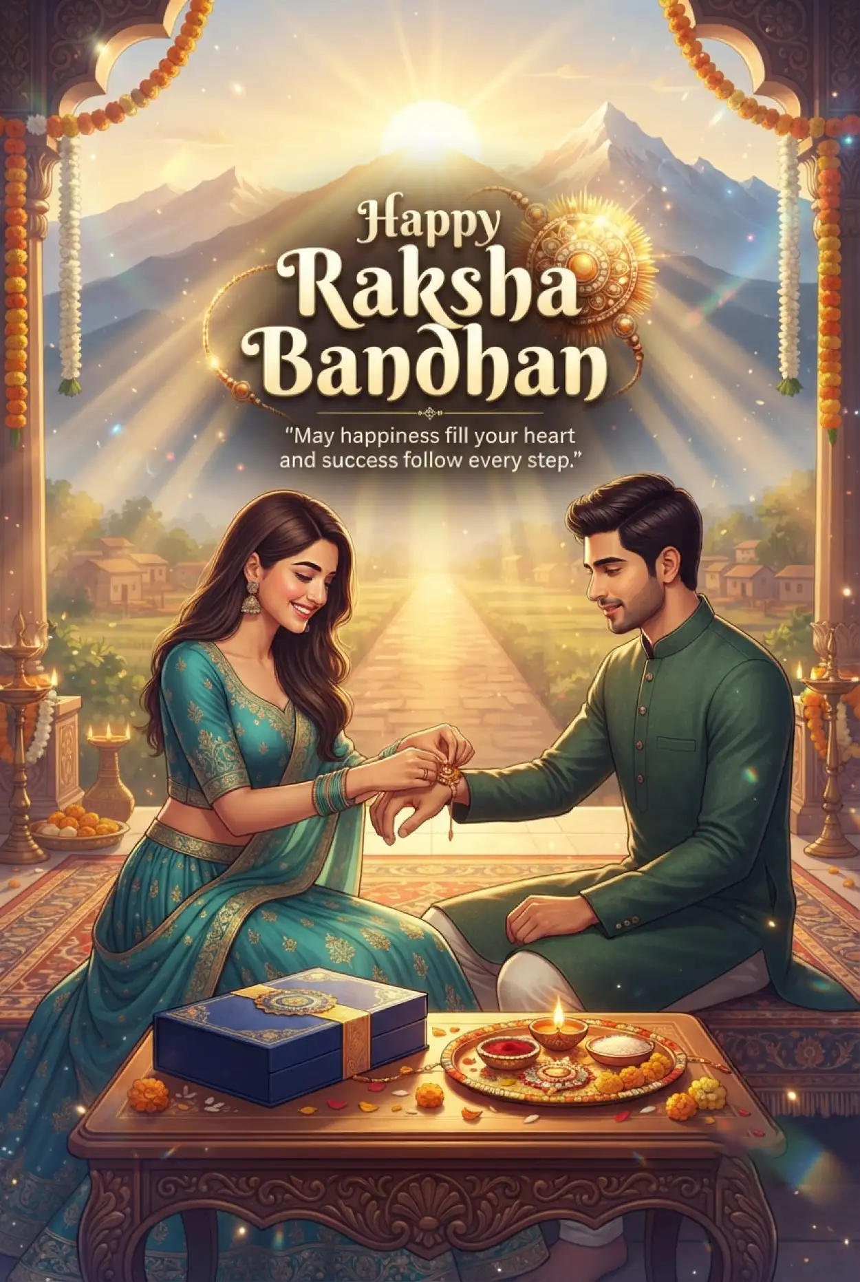 Free Download Traditional Raksha Bandhan Wishes 2026 - High Quality Happy Raksha Bandhan Wishes 2026 Image