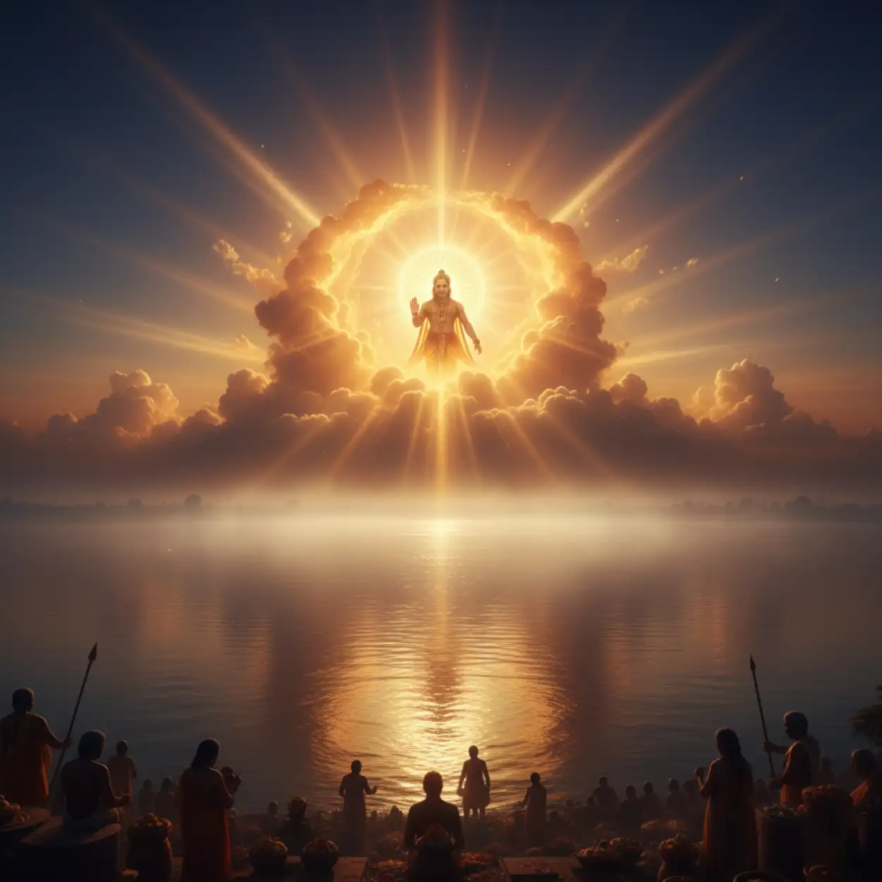 Free Download Traditional River Scene Chhath Puja Background 4k - High Quality Chhath Puja Background Background Image